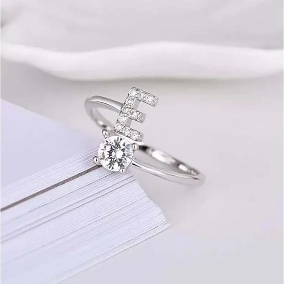 Initials Name Letter Ring - Picture 6 of 16